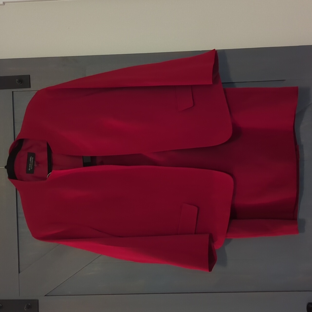 Black label by Evan Picone women's skirt suit red size 14